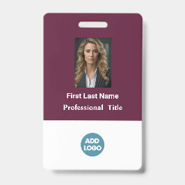 Persoonlijk ID-badge voor werknemers - Naam, Foto, Badge