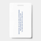 Persoonlijk identiteitsbadge met foto voor therapi badge (Achterkant)