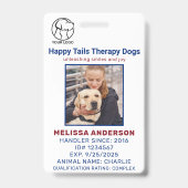 Persoonlijk identiteitsbadge met foto voor therapi badge (Voorzijde)