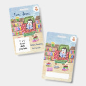 Persoonlijk identiteitsbadge voor schoolbibliothec badge (Voor- en achterkant)
