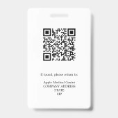 Persoonlijk identiteitsbewijs voor eerstehulpverle badge (Achterkant)