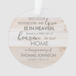 Persoonlijk iemand in de hemel Acrylversiering Ornament