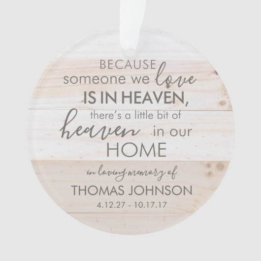 Persoonlijk iemand in de hemel Acrylversiering Ornament (voorkant)