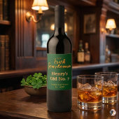 Persoonlijk Iers Herenwhiskeyfleslabel Wijn Etiket