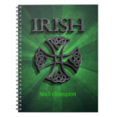 Persoonlijk Iers Keltisch Kruis Notitieboek (Voorkant)