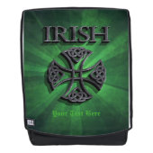 Persoonlijk Iers Keltisch Kruis Rugtassen (Voorkant)