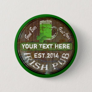 Persoonlijk Iers kroonbord Ronde Button 5,7 Cm