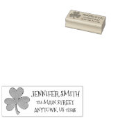 Persoonlijk Iers Lucky Clover Shamrock Adres Rubberstempel (Gestempeld)