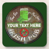 Persoonlijk Iers Pub-teken Bier Onderzetter (Voorkant)