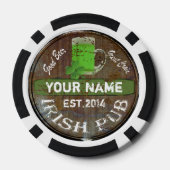 Persoonlijk Iers Pub-teken Poker Chips (Achterkant)