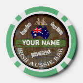 Persoonlijk Iers Pub-teken Pokerchips (Achterkant)