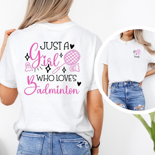 Persoonlijk Iets voor een meisje dat van badminton Tri-Blend Shirt