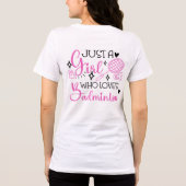 Persoonlijk Iets voor een meisje dat van badminton Tri-Blend Shirt (Achterkant)