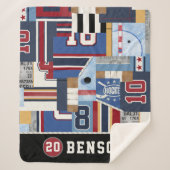 Persoonlijk IJshockey Shirt Puck Sherpa Deken (Voorkant)