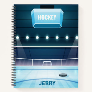 Persoonlijk ijshockeythemanotitieboek notitieboek