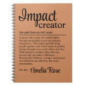 Persoonlijk Impactmaker Definitie Cadeau Notitieboek (Voorkant)