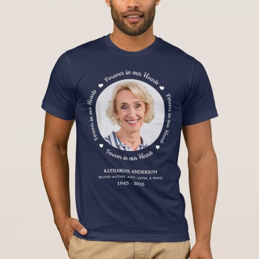 Persoonlijk in ons hart Foto van begrafenis T-shirt (Voorkant)
