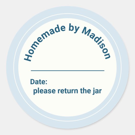 Persoonlijk Inblikken Zelfgemaakt | Pot Retour Ronde Sticker (Voorkant)