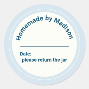 Persoonlijk Inblikken Zelfgemaakt   Pot Retour Ronde Sticker