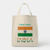 Persoonlijk India-vlag cadeau Tote Bag (Achterkant)