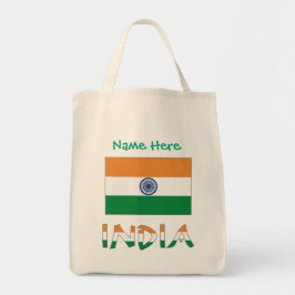 Persoonlijk India-vlag cadeau Tote Bag