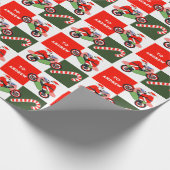Persoonlijk ingepakt cadeaupapier voor motorrijder (Hoek)