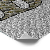 Persoonlijk Initiaal B Hortensia Bloemen Monogram Poster (Hoek)