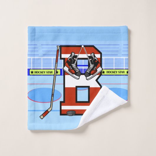 Persoonlijk Initiaal B IJshockey Bad Handdoek (Wasdoekje)
