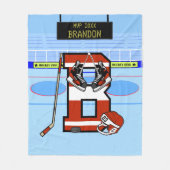 Persoonlijk Initiaal B IJshockey Fleece Deken (Voorkant)