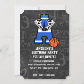 Persoonlijk Initiaal Basketball Kaart (Achterkant)