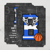 Persoonlijk Initiaal Basketball Letter B Kaart (Voorkant / Achterkant)