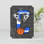 Persoonlijk Initiaal Basketball Letter C Kaart (Staand voorkant)