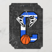 Persoonlijk Initiaal Basketball Letter C Kaart (Voorkant / Achterkant)