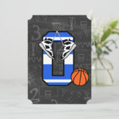 Persoonlijk Initiaal Basketball Letter O Kaart (Staand voorkant)