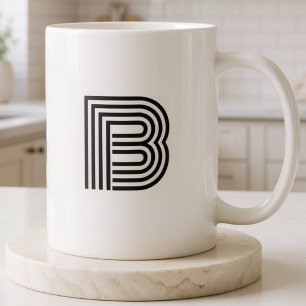 Persoonlijk Initiaal Eenvoudig Minimalistisch Mode Koffiemok