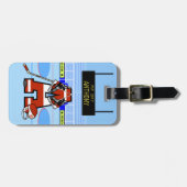 Persoonlijk Initiaal IJshockey Bagagelabel (Voorkant horizontaal)