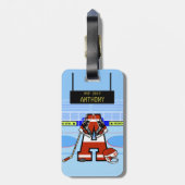 Persoonlijk Initiaal IJshockey Bagagelabel (Achterkant verticaal)