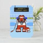 Persoonlijk Initiaal IJshockey Kaart (Staand voorkant)