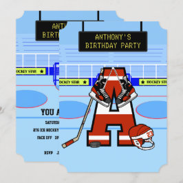 Persoonlijk Initiaal IJshockey Kaart