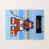 Persoonlijk Initiaal IJshockey Legpuzzel (Horizontaal)