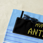 Persoonlijk Initiaal IJshockey Strandlaken (In situ)