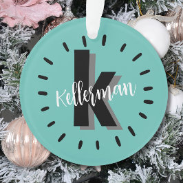 Persoonlijk Initiaal Monogram Ornament
