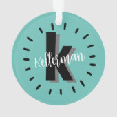 Persoonlijk Initiaal Monogram Ornament (achterkant)