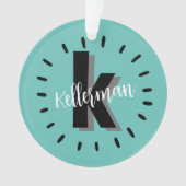 Persoonlijk Initiaal Monogram Ornament (voorkant)