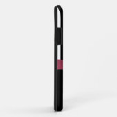 Persoonlijk Initiaal, Roze, Zwarte Stripes Hoesje (Achterkant/rechts)