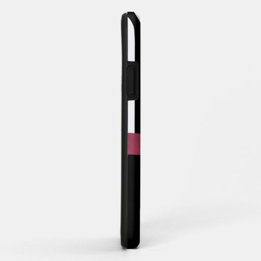 Persoonlijk Initiaal, Roze, Zwarte Stripes Hoesje (Achterkant/rechts)