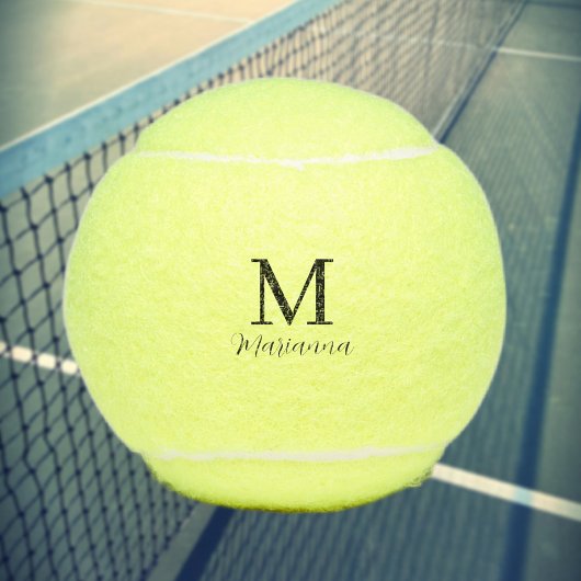 Persoonlijk initiaal Tennis ball monogram Tennisballen