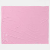Persoonlijk Initialen Datum Licht Roze Fleece Deken (Voorkant (Horizontaal))