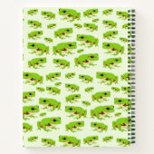 Persoonlijk initialen groene boomkikker motief notitieboek (Achterkant)