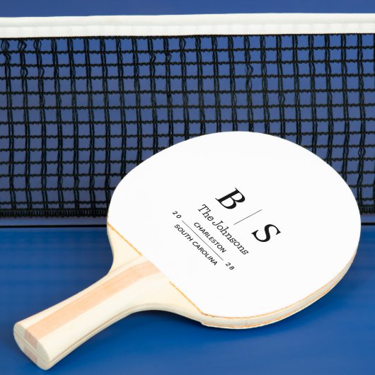 Persoonlijk Initialen Huwelijk Ping Pong Batje (Insitu)